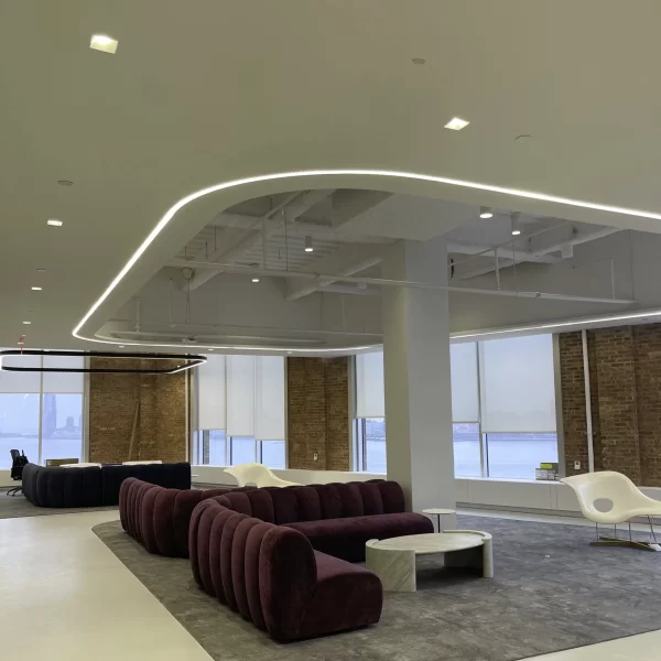 YIN834225 Office lighting system curved led linear