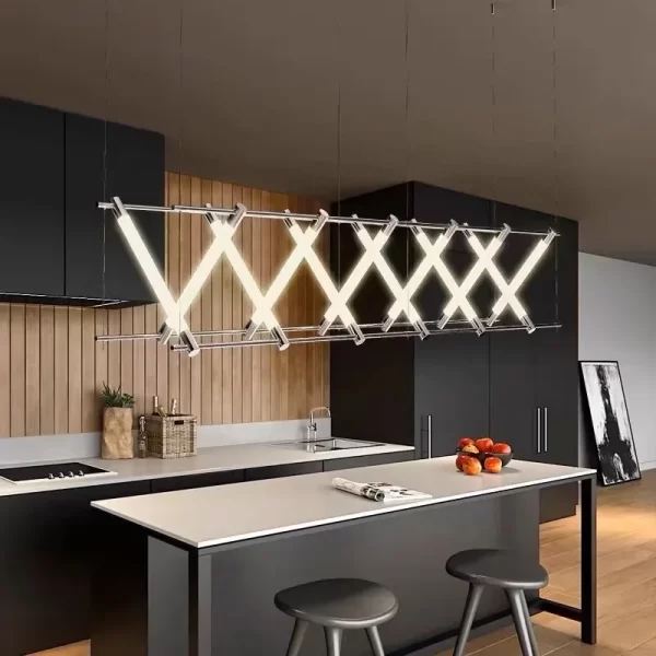 YIN834216 Acrylic Led Tube Pendant Lamp Villa - Image 3