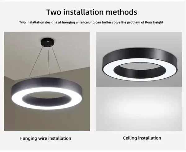 YIN834217 50mm 75mm led gold hollow circle - Image 6